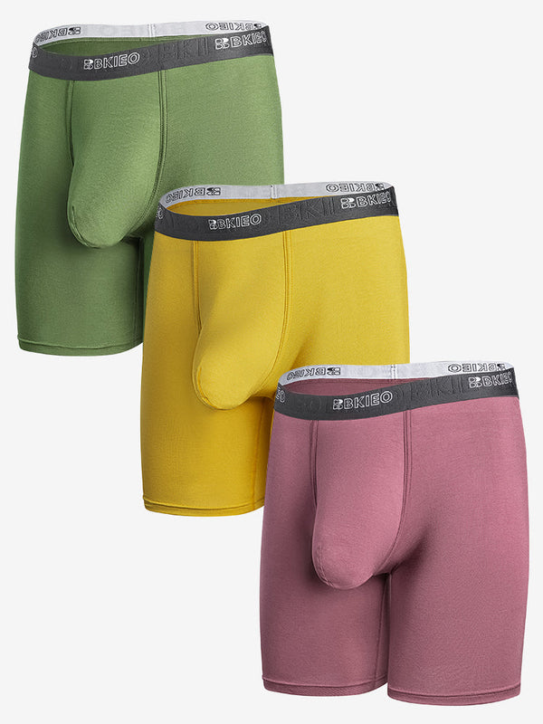 Modal Men Stretch Boxer Briefs with Spacious Pouch